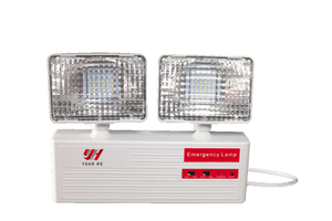 Luz LED recargable de emergencia con dos cabezales