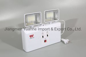 Luz de emergencia LED compacta de dos cabezales/puntos gemelos
