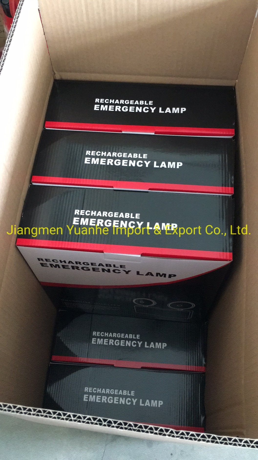 Luz LED de emergencia con dos cabezales y carcasa de metal