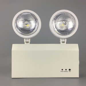 Luz LED de emergencia con dos cabezales y batería de respaldo para emergencias contra incendios 