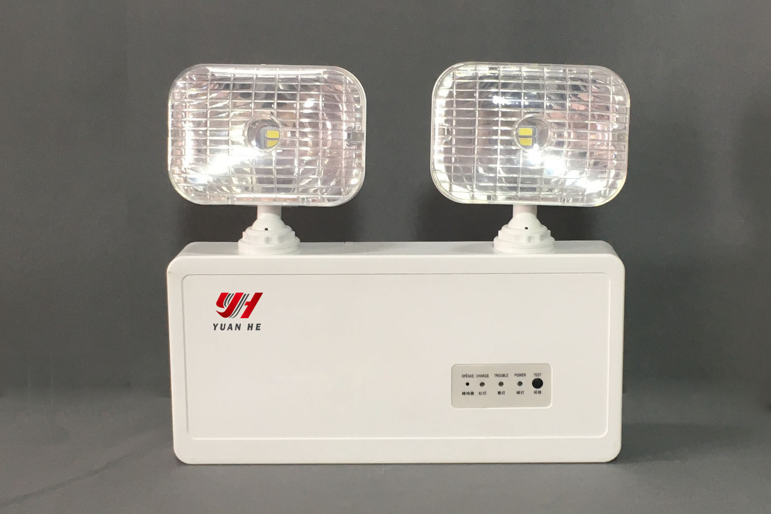 Luz LED recargable de emergencia sin mantenimiento de dos cabezales