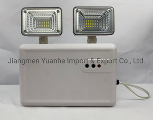 Luz LED de doble punto de emergencia a prueba de agua con batería de respaldo